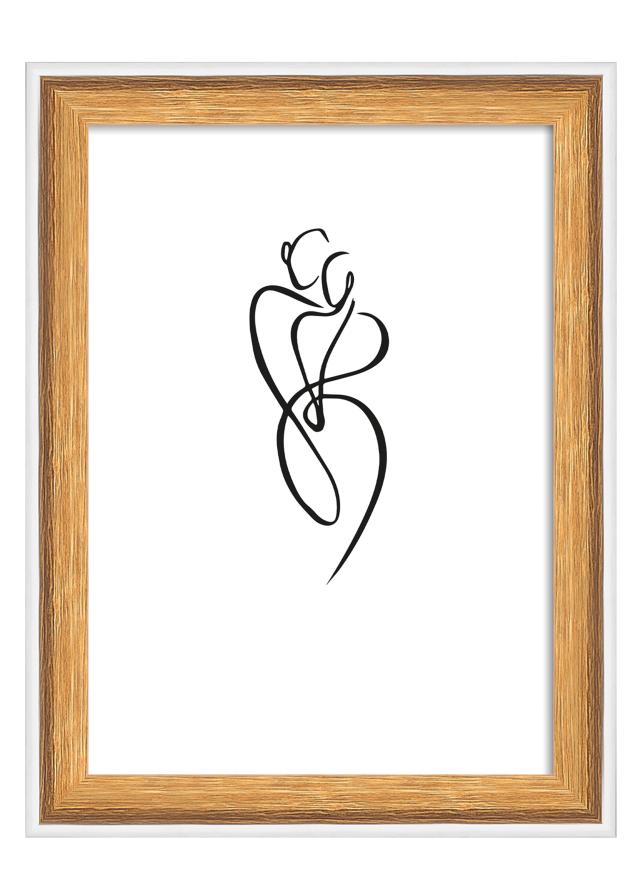 Moldura Silhouette Nogueira 10x15 cm