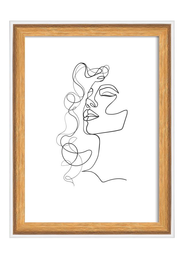 Moldura Silhouette Nogueira 13x18 cm