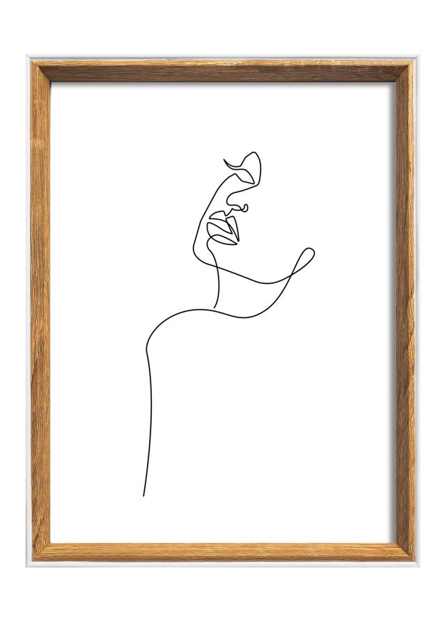 Moldura Silhouette Nogueira 18x24 cm