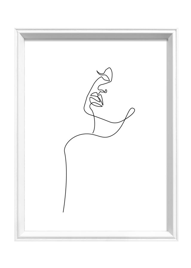 Moldura Silhouette Branco 18x24 cm