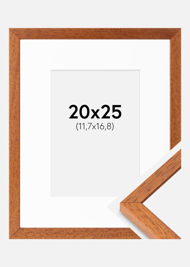 Moldura Ares Cereja 20x25 cm - passe-partout Branco 5x7 inches