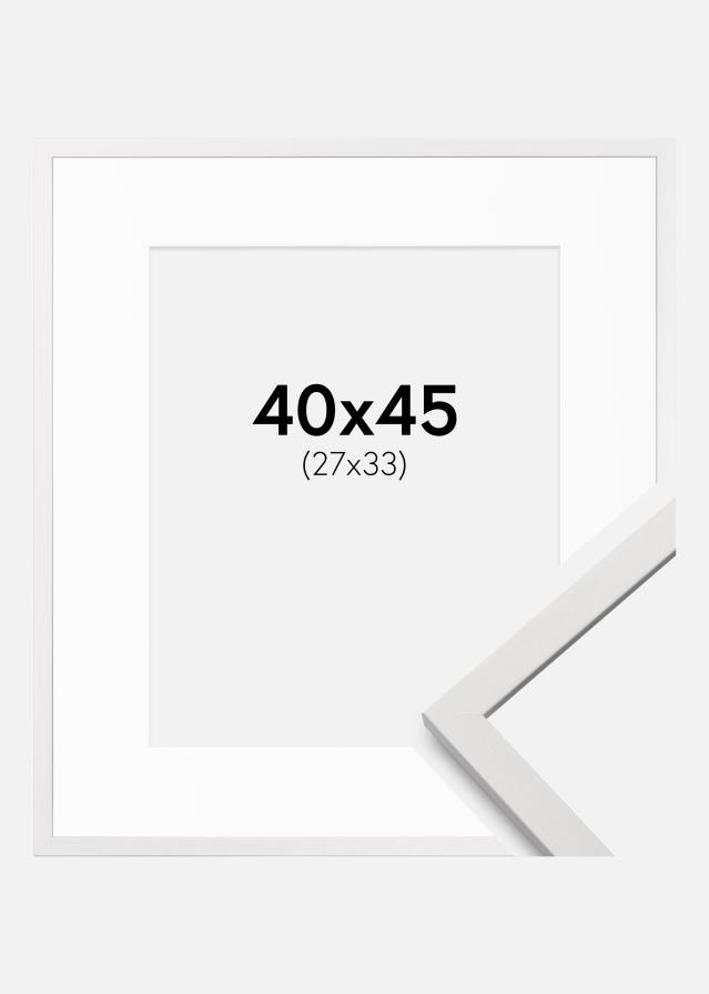 Moldura Edsbyn Branco 40x45 cm - passe-partout Branco 28x34 cm