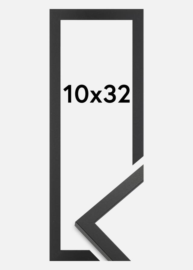 Moldura Trendy Vidro acrílico Preto 10x32 cm