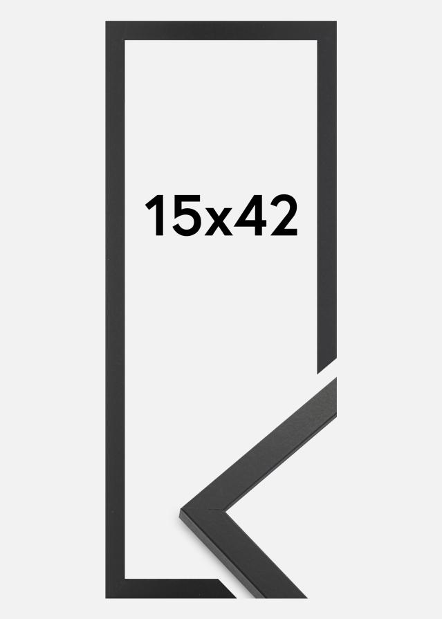 Moldura Trendy Vidro acrílico Preto 15x42 cm