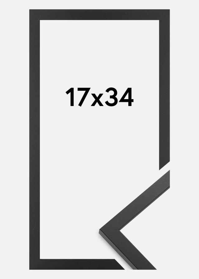 Moldura Trendy Vidro acrílico Preto 17x34 cm