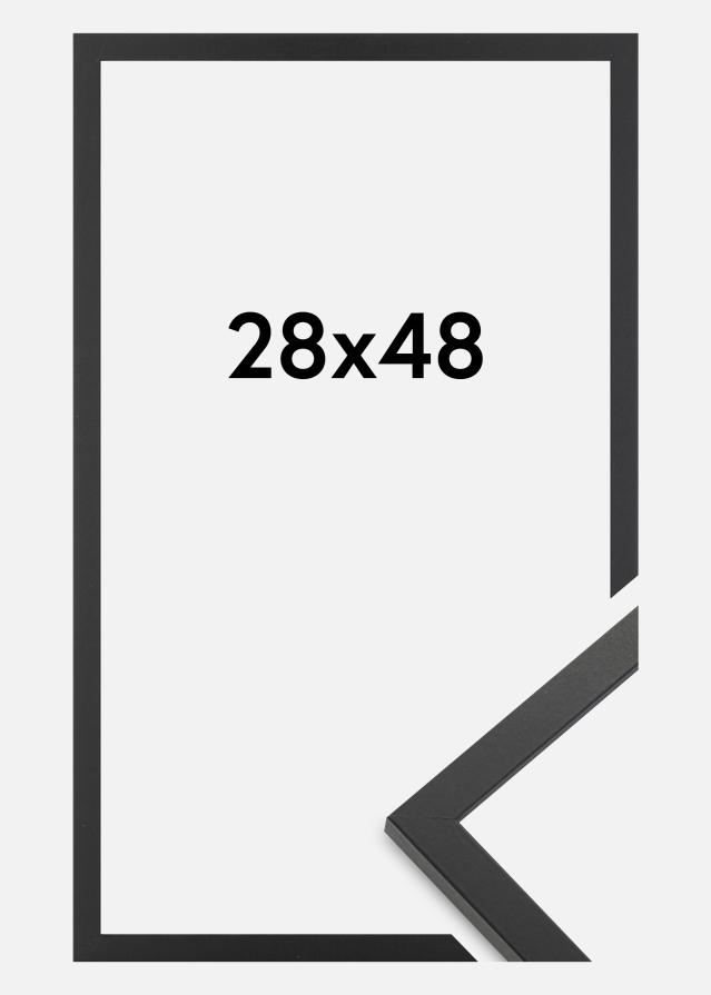 Moldura Trendy Vidro acrílico Preto 28x48 cm