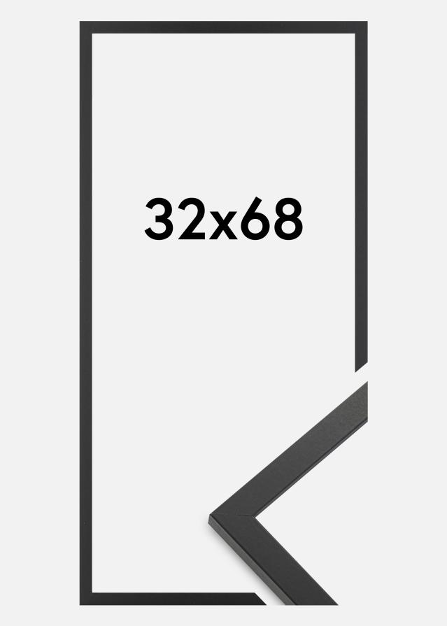 Moldura Trendy Vidro acrílico Preto 32x68 cm