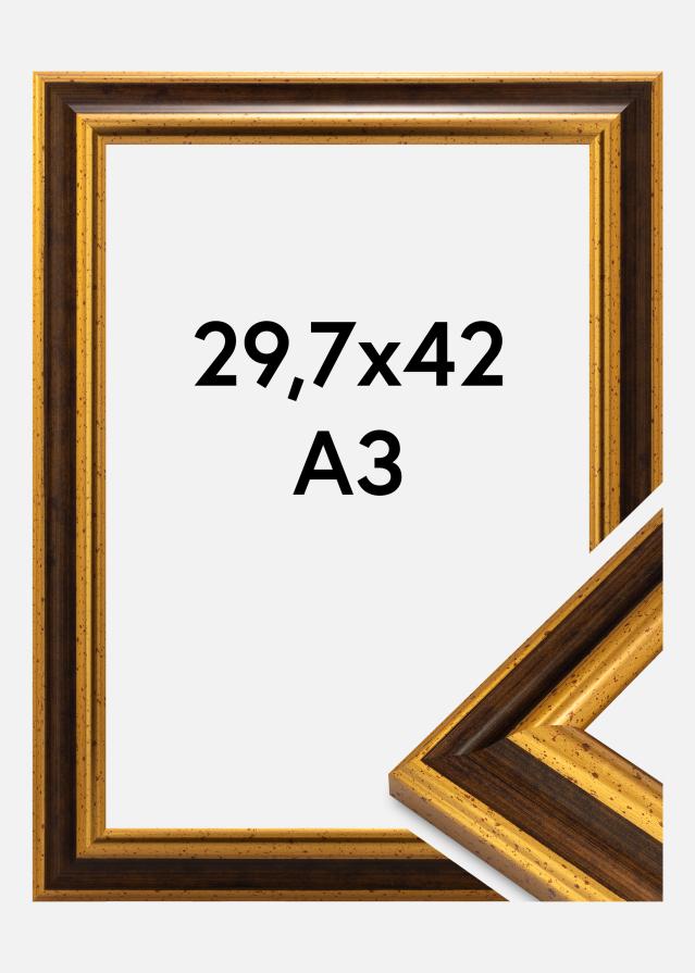 Moldura Aberystwyth Vidro acrílico Ouro 29,7x42 cm (A3)