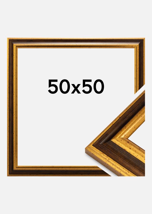 Moldura Aberystwyth Vidro acrílico Ouro 50x50 cm