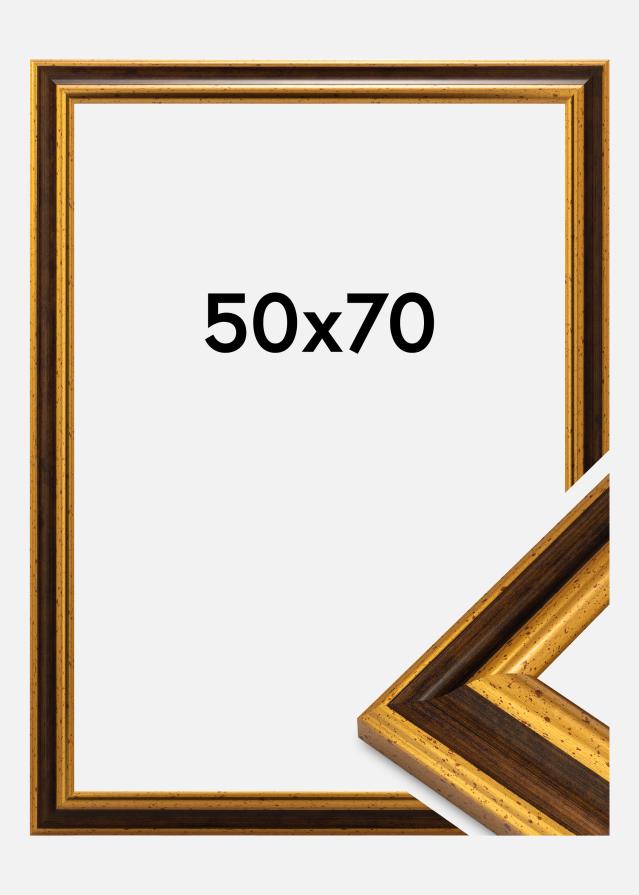 Moldura Aberystwyth Vidro acrílico Ouro 50x70 cm