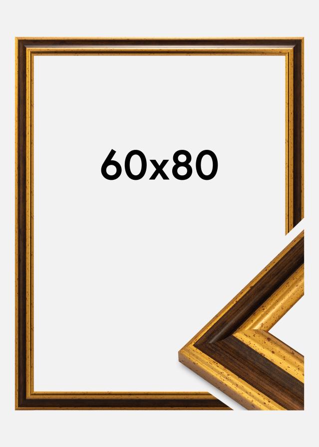 Moldura Aberystwyth Vidro acrílico Ouro 60x80 cm