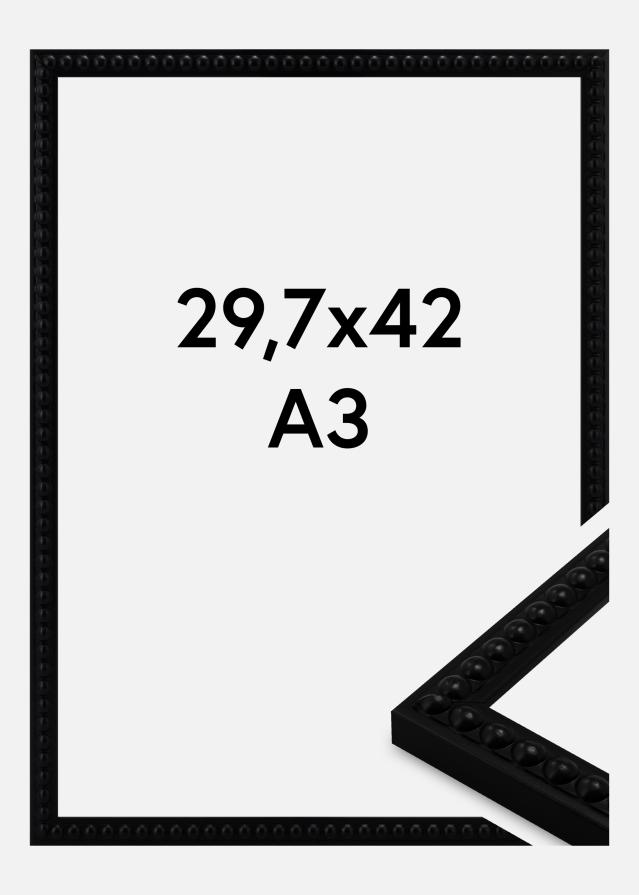 Moldura Perla Vidro acrílico Preto 29,7x42 cm (A3)