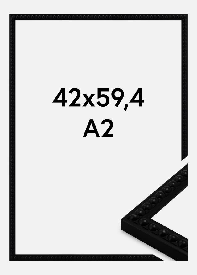 Moldura Perla Vidro acrílico Preto 42x59,4 cm (A2)