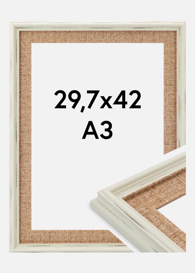 Moldura Sandweave Vidro acrílico Branco 29,7x42 cm (A3)