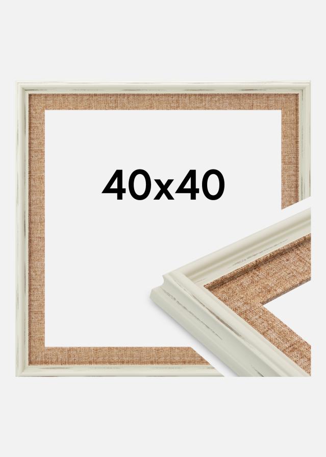 Moldura Sandweave Vidro acrílico Branco 40x40 cm