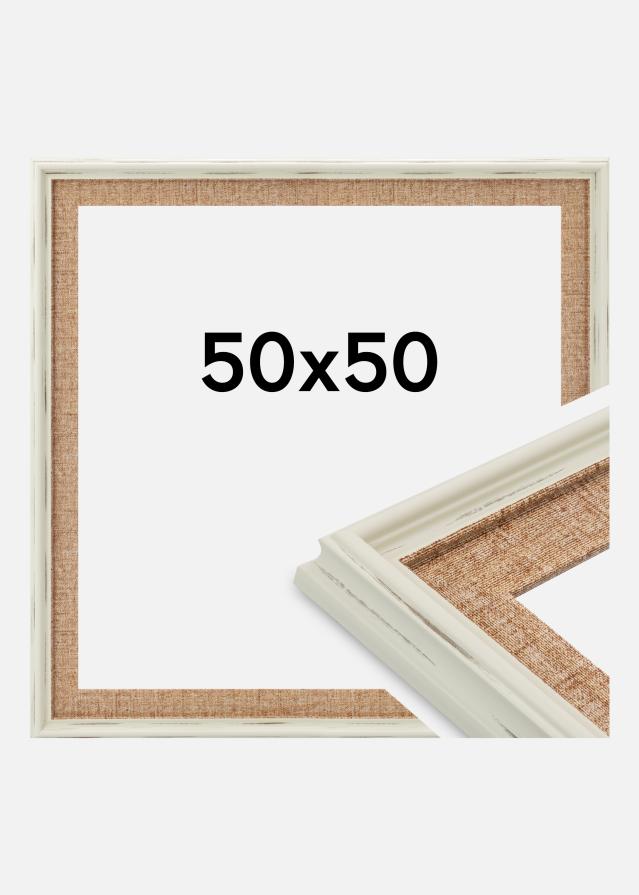 Moldura Sandweave Vidro acrílico Branco 50x50 cm