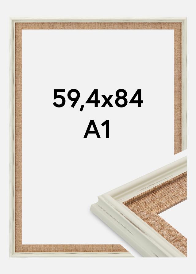 Moldura Sandweave Vidro acrílico Branco 59,4x84 cm (A1)