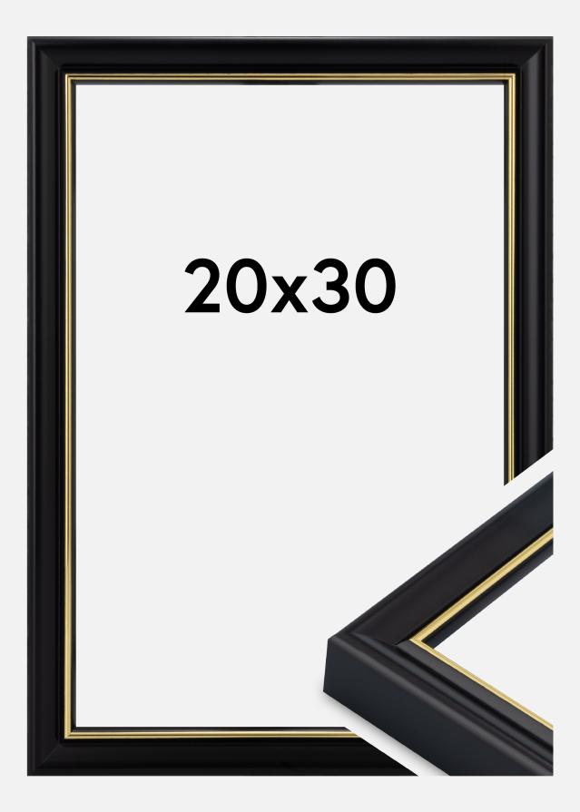 Moldura Canterbury Vidro acrílico Preto 20x30 cm