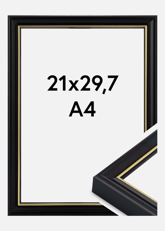 Moldura Canterbury Vidro acrílico Preto 21x29,7 cm (A4)