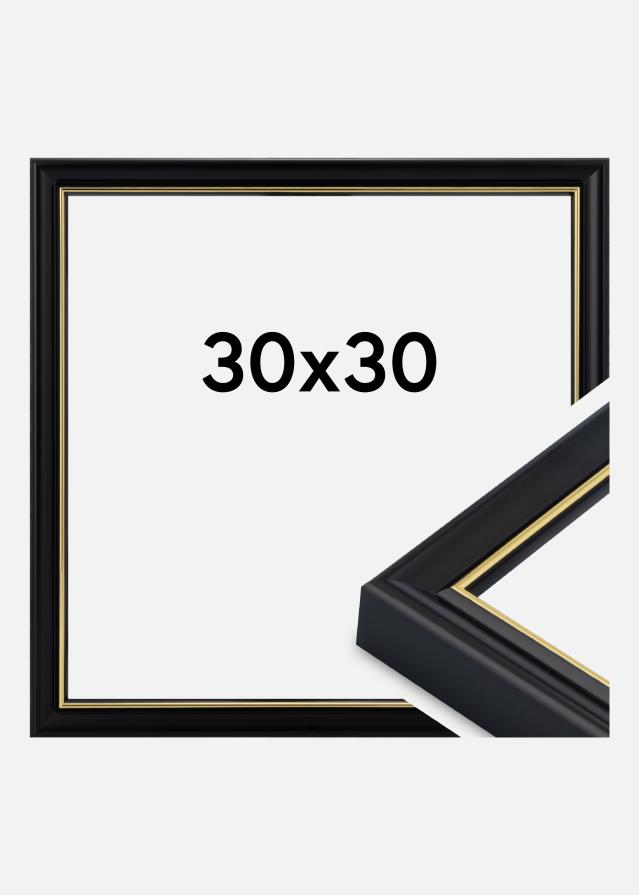 Moldura Canterbury Vidro acrílico Preto 30x30 cm