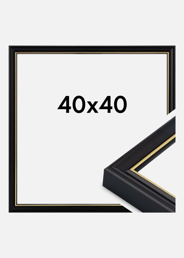 Moldura Canterbury Vidro acrílico Preto 40x40 cm