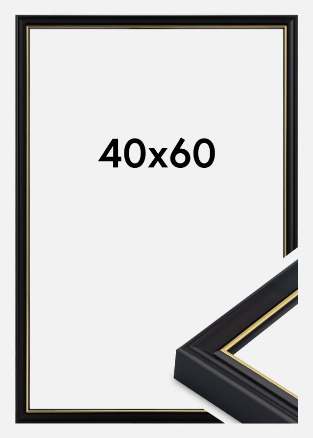 Moldura Canterbury Vidro acrílico Preto 40x60 cm