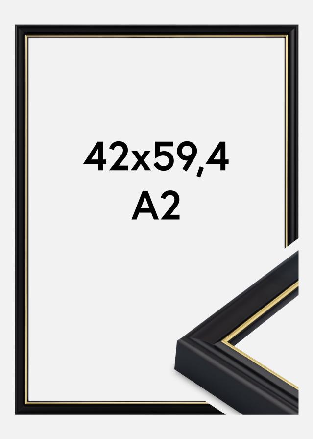 Moldura Canterbury Vidro acrílico Preto 42x59,4 cm (A2)