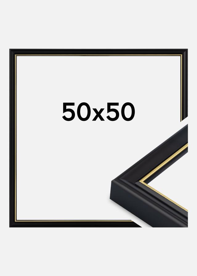 Moldura Canterbury Vidro acrílico Preto 50x50 cm