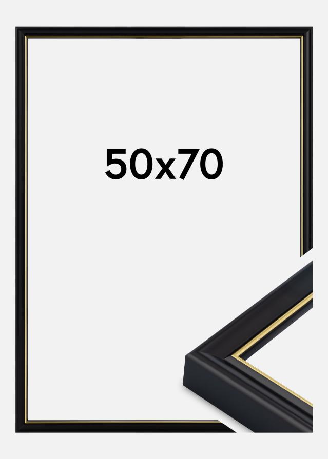 Moldura Canterbury Vidro acrílico Preto 50x70 cm