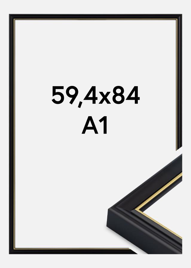 Moldura Canterbury Vidro acrílico Preto 59,4x84,1 cm (A1)