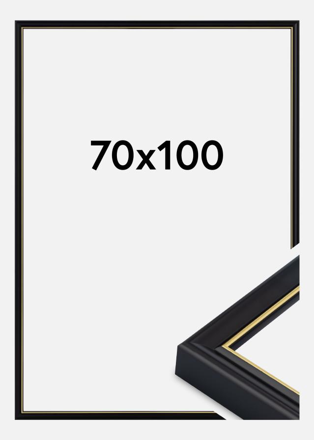 Moldura Canterbury Vidro acrílico Preto 70x100 cm