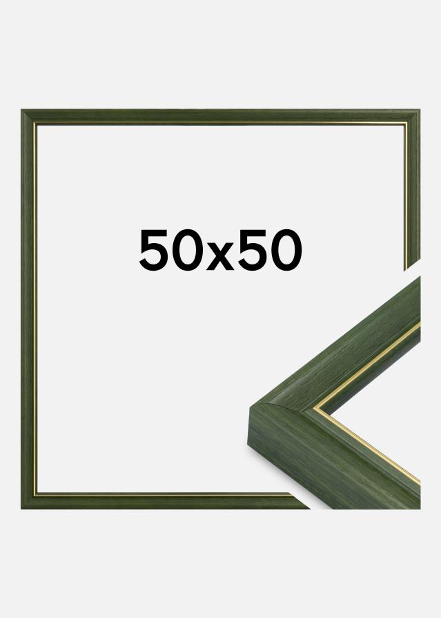 Moldura Canterbury Vidro acrílico Verde 50x50 cm