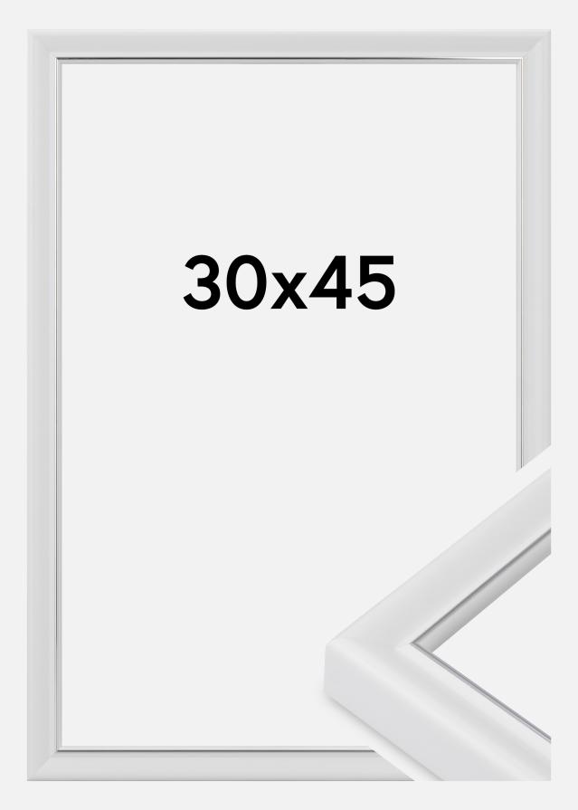 Moldura Canterbury Vidro acrílico Branco 30x45 cm