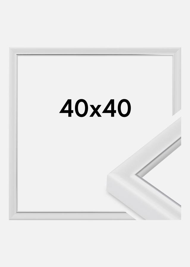 Moldura Canterbury Vidro acrílico Branco 40x40 cm