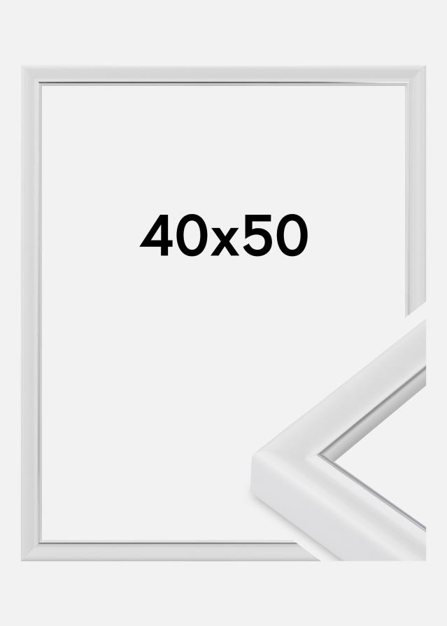 Moldura Canterbury Vidro acrílico Branco 40x50 cm