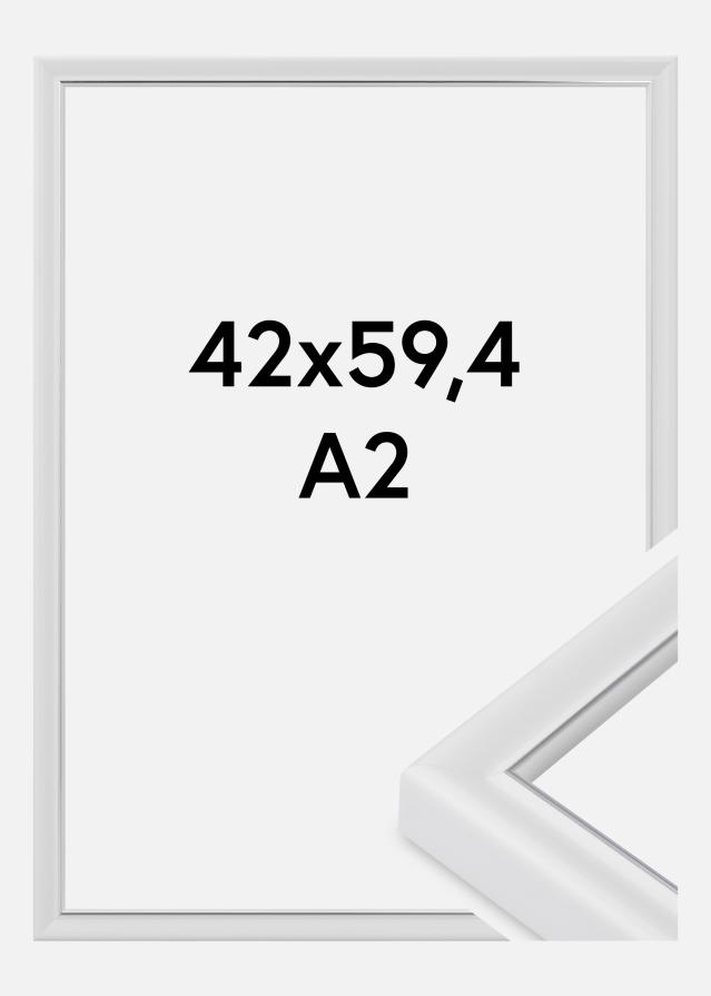 Moldura Canterbury Vidro acrílico Branco 42x59,4 cm (A2)