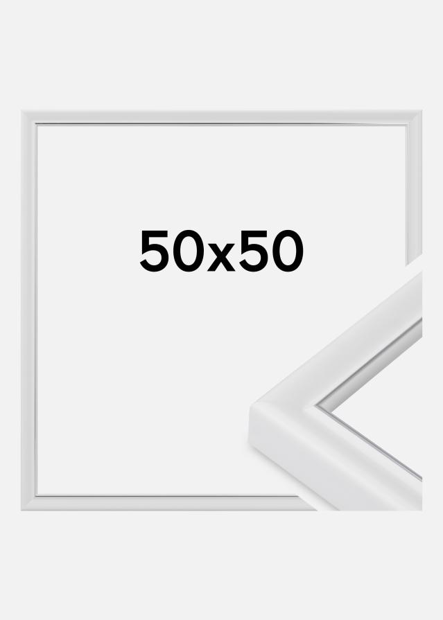 Moldura Canterbury Vidro acrílico Branco 50x50 cm