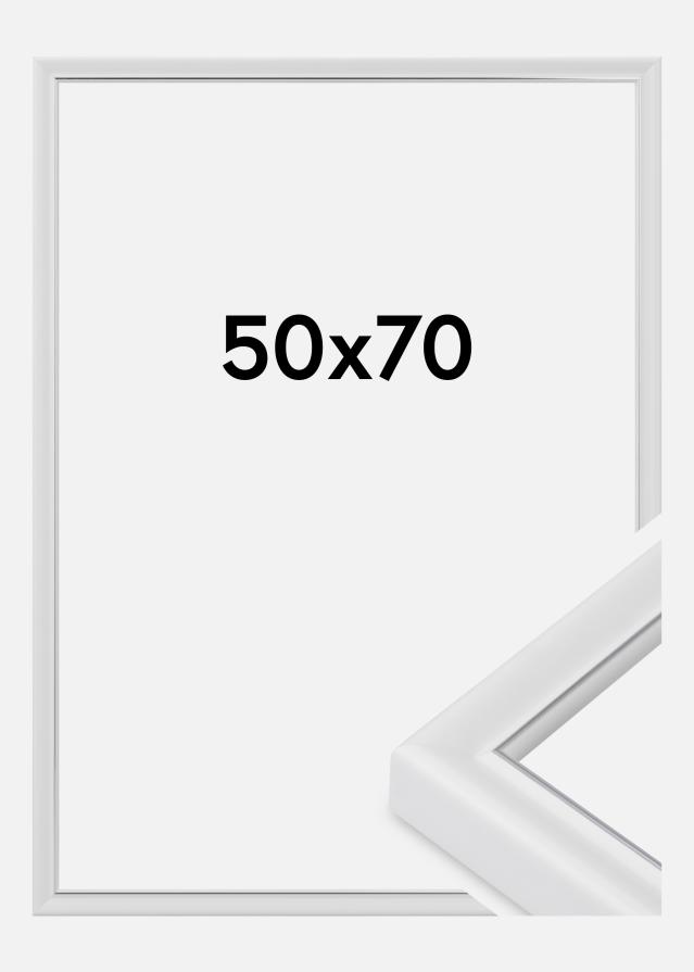 Moldura Canterbury Vidro acrílico Branco 50x70 cm