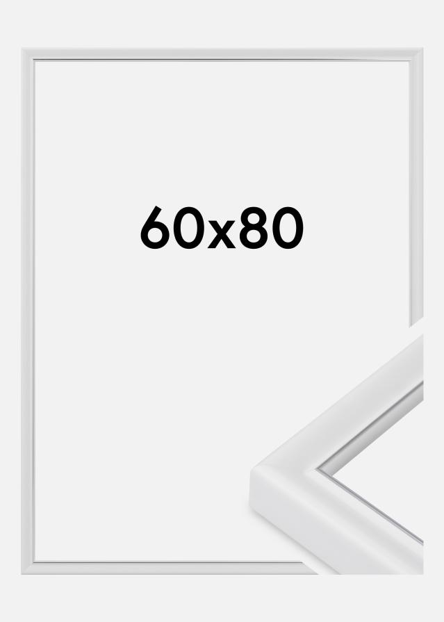 Moldura Canterbury Vidro acrílico Branco 60x80 cm