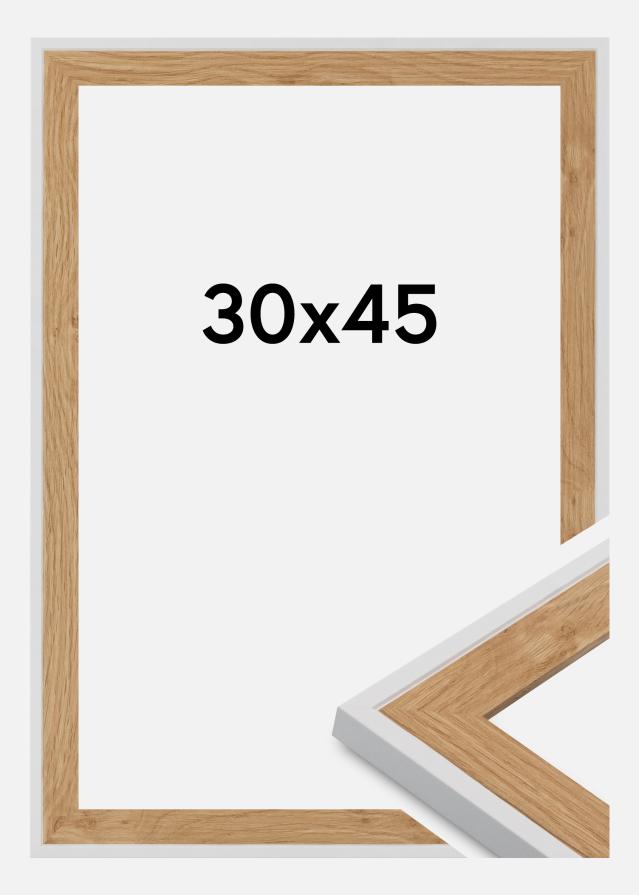 Moldura Clearline Vidro acrílico Branco 30x45 cm