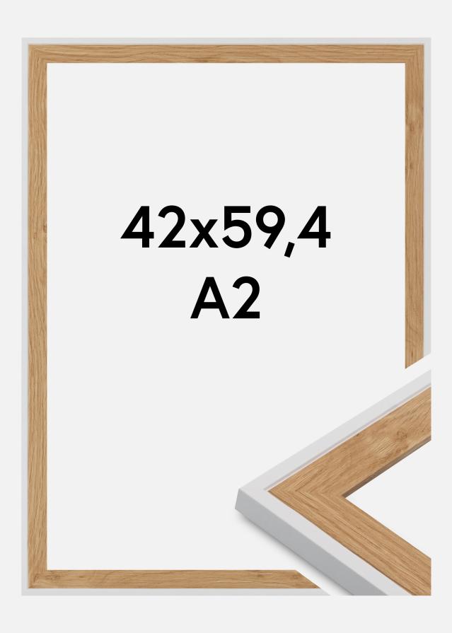 Moldura Clearline Vidro acrílico Branco 42x59,4 cm (A2)