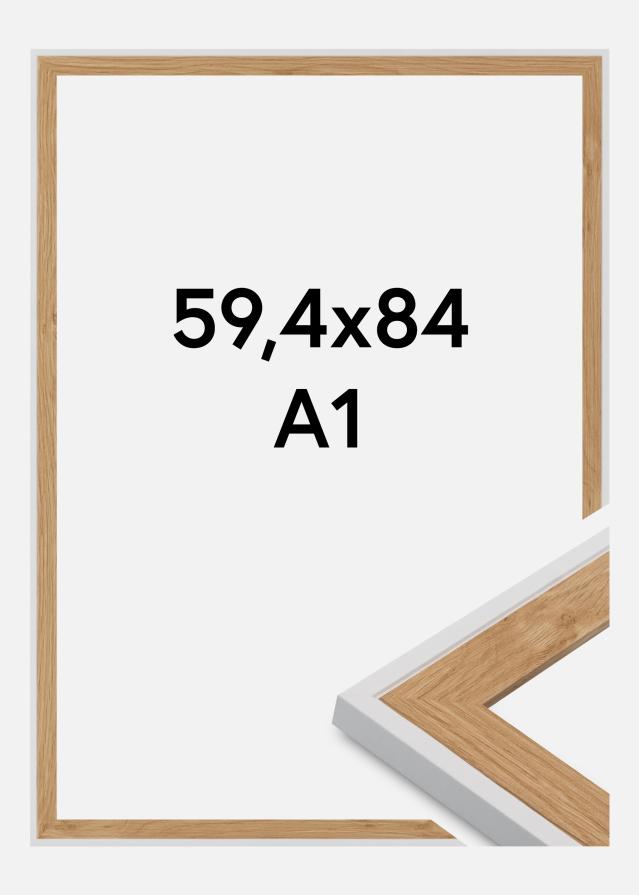 Moldura Clearline Vidro acrílico Branco 59,4x84 cm (A1)