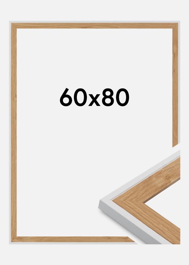 Moldura Clearline Vidro acrílico Branco 60x80 cm