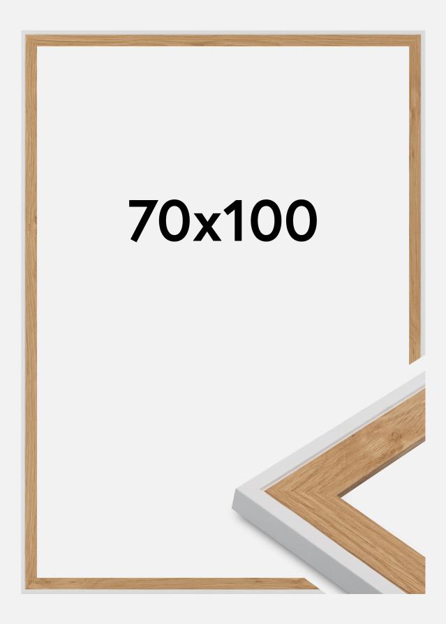 Moldura Clearline Vidro acrílico Branco 70x100 cm