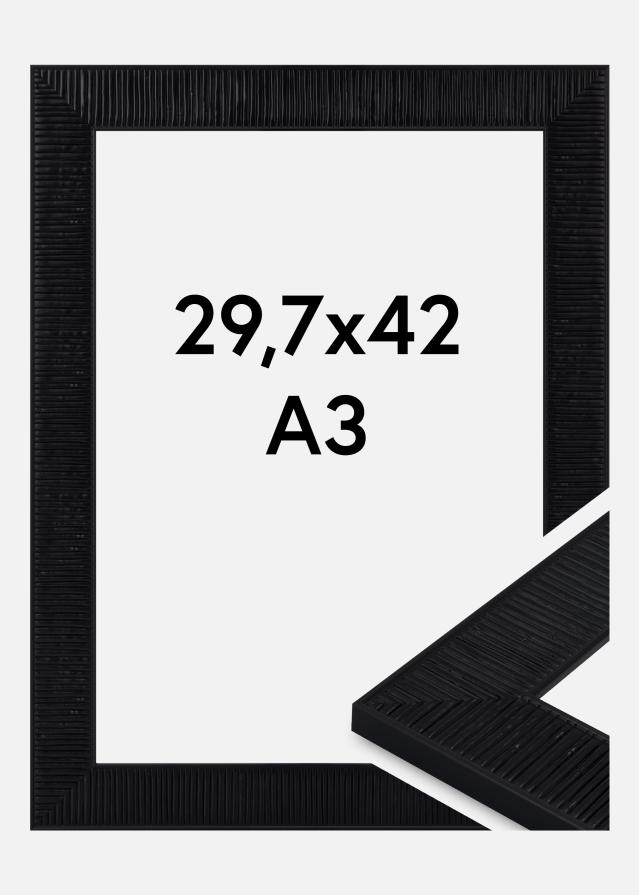 Moldura Lund Vidro acrílico Preto 29,7x42 cm (A3)