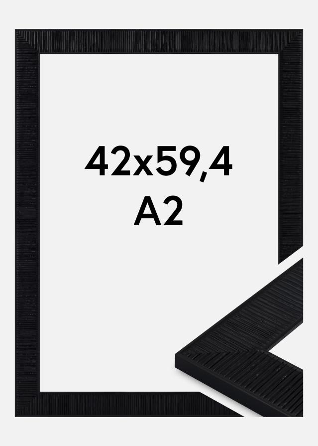 Moldura Lund Vidro acrílico Preto 42x59,4 cm (A2)