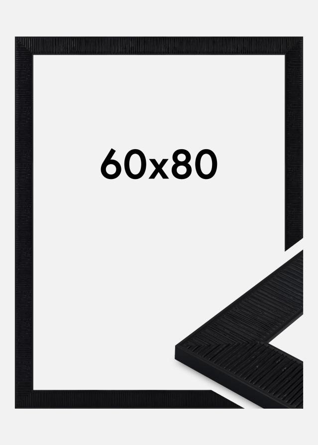 Moldura Lund Vidro acrílico Preto 60x80 cm