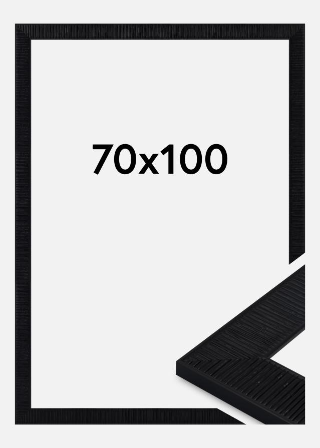 Moldura Lund Vidro acrílico Preto 70x100 cm