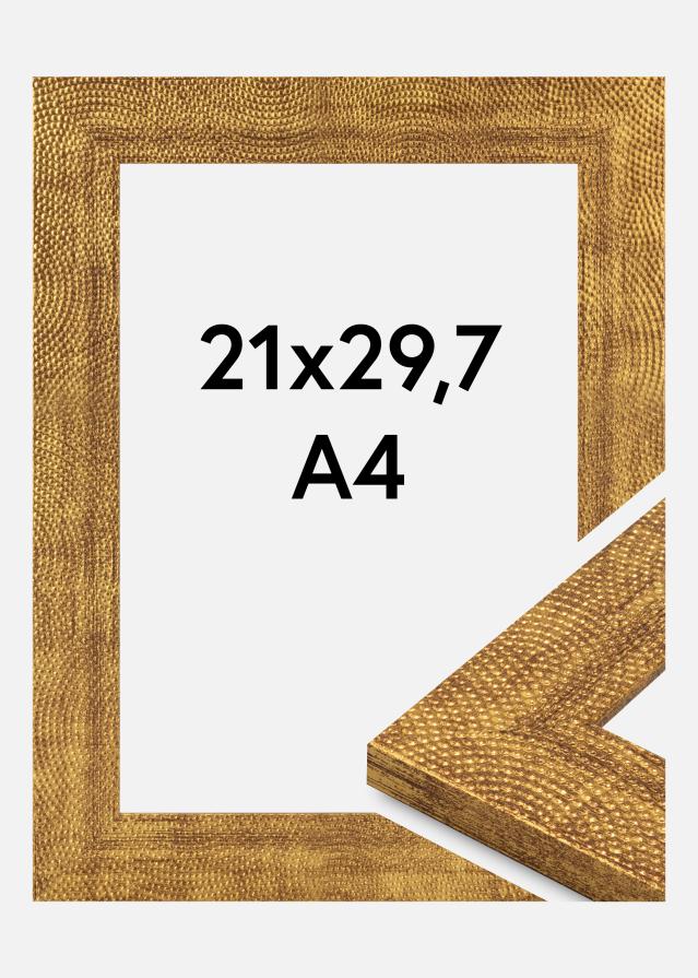 Moldura Linea Vidro acrílico Ouro 21x29,7 cm (A4)