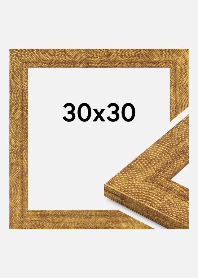 Moldura Linea Vidro acrílico Ouro 30x30 cm